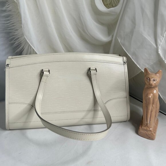 💎✨Beautiful✨💎Authentic Louis Vuitton Epi Madeleine PM Hand Bag Ivoire White - Picture 3 of 16